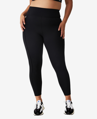 Shop Cotton On Trendy Plus Size Active Ultimate Booty Full Length Tight Pants In Black
