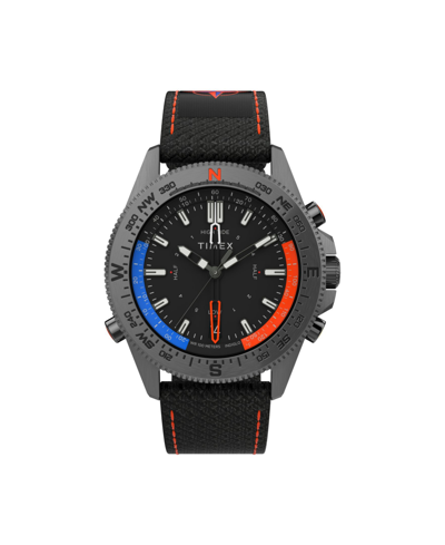 Shop Timex Men's Tide, Temp, Compass Black Fabric Strap Watch 43 Mm