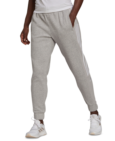 Shop Adidas Originals Adidas Women's Essentials Colorblocked 3-striped Pants In Grey/white