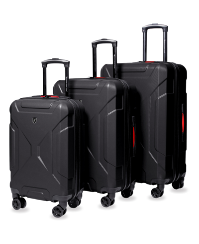 Shop American Green Travel Vailor Hardside Expandable Double Spinner Luggage, Set Of 3 In Black