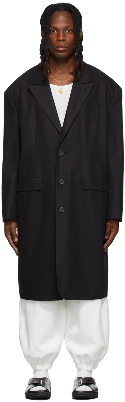 Shop Lu'u Dan Ssense Exclusive Black 90's Tailored Coat