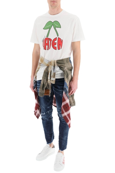 Shop Dsquared2 Caten Cool T-shirt In White,red,green