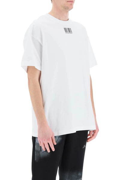Shop Vtmnts Barcode T-shirt In White,black