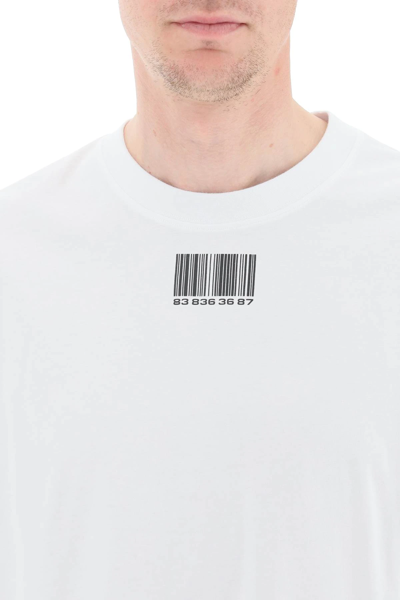 Shop Vtmnts Barcode T-shirt In White,black
