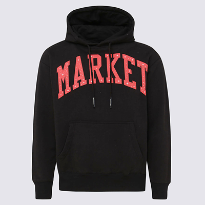 Shop Market Black/red Cotton Hoodie