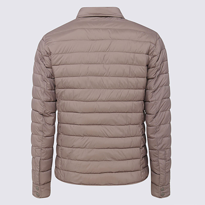 Shop Herno Beige Padded Casual Jacket In Falcon