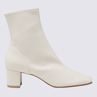Shop By Far White Leather Sofia Boots