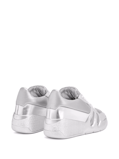 Giuseppe Zanotti Tallon Metallic Low-top Sneakers In Silver