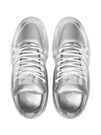 Giuseppe Zanotti Tallon Metallic Low-top Sneakers In Silver
