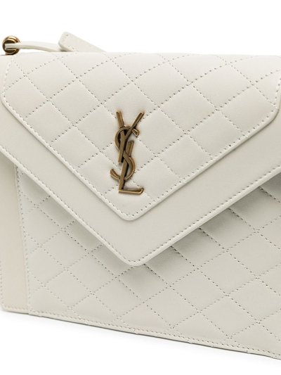 Shop Saint Laurent Gaby Shoulder Bag In White