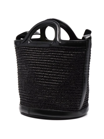 Marni Small Tropicalia Bucket Bag In Black