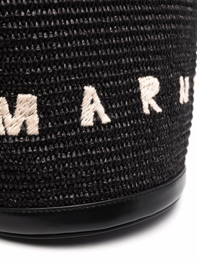 Marni Small Tropicalia Bucket Bag In Black