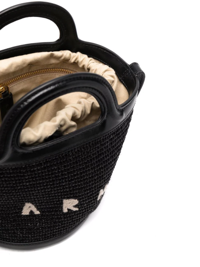 Marni Small Tropicalia Bucket Bag In Black