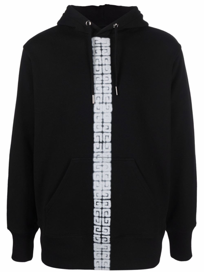 Givenchy Man Black Hoodie With 4g Stripes Graffiti Effect | ModeSens