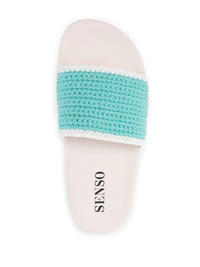 Senso Esme Knit-strap Sandals In Blue
