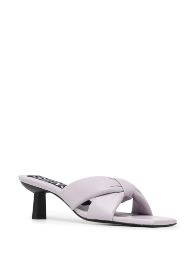 Shop Senso Wonda 50mm Cross-strap Mules In Purple