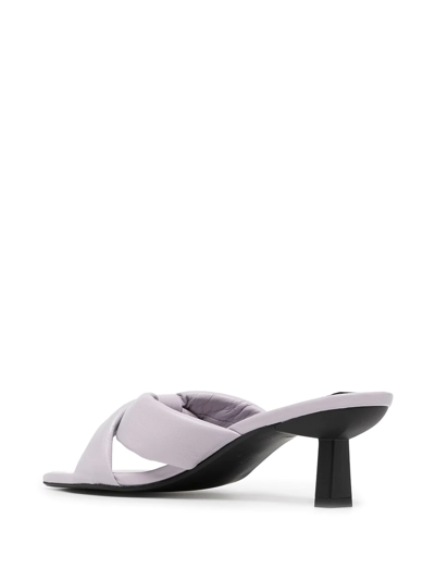 Shop Senso Wonda 50mm Cross-strap Mules In Purple