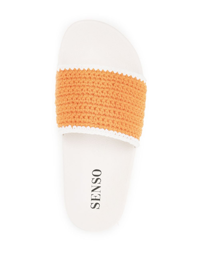 Shop Senso Esme Knit-strap Sandals In Orange