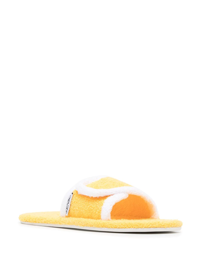 Shop Senso Iris Towelling Sandals In Yellow