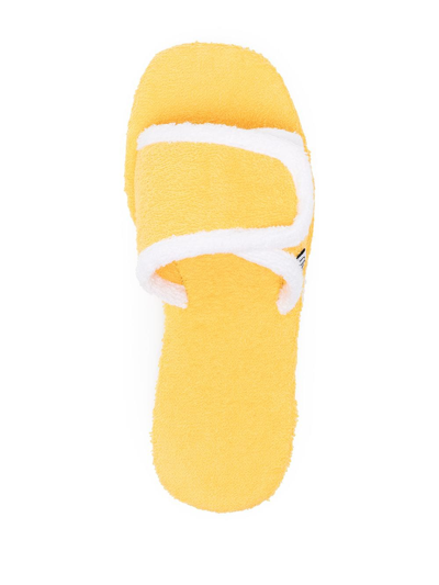 Shop Senso Iris Towelling Sandals In Yellow