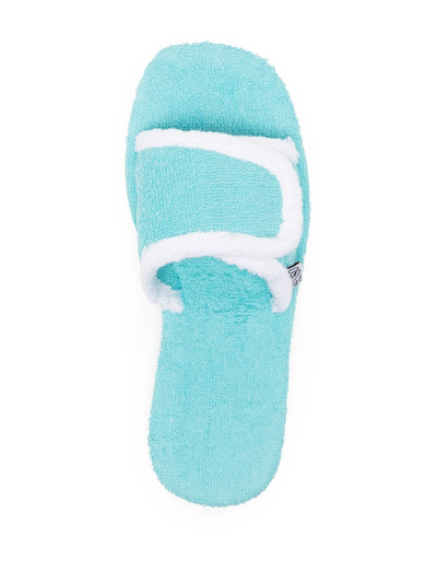 Senso Iris Towelling Sandals In Aqua
