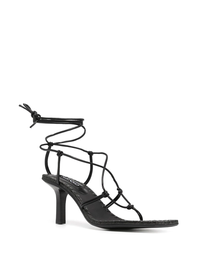 Shop Senso Maya Ankle-tie Sandals In Black