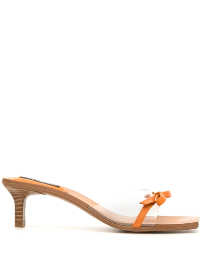 Shop Senso Nori 50mm Bow-strap Sandals In Orange