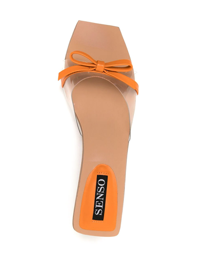 Shop Senso Nori 50mm Bow-strap Sandals In Orange