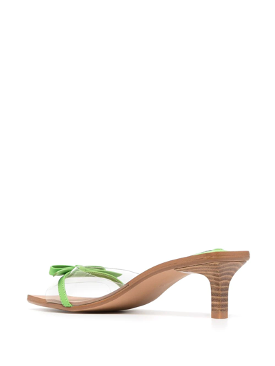 Shop Senso Nori 50mm Bow Sandals In Green