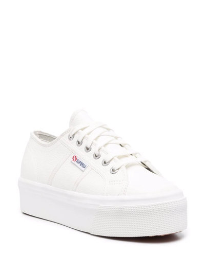 Shop Superga 2790 Platform Sneakers In White