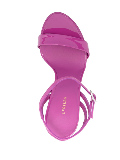 Le Silla Woman Sandals Mauve Size 7.5 Soft Leather In Pink