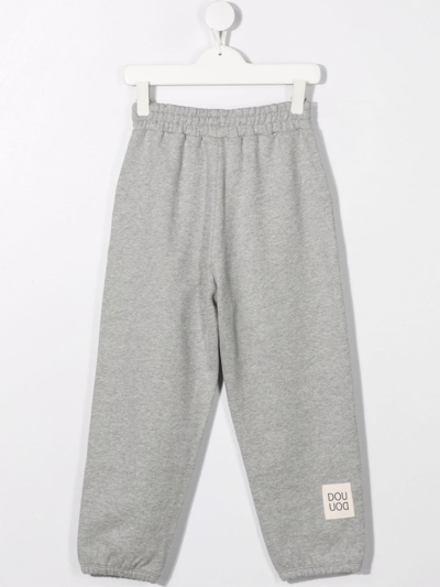 Douuod Teen Logo-print Cotton Track Trousers In Grey
