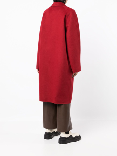 Shop Joseph Oversize Wool Coat In Red