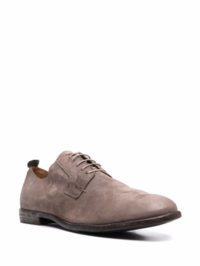 Shop Moma Lace-up Suede Shoes In Grigio