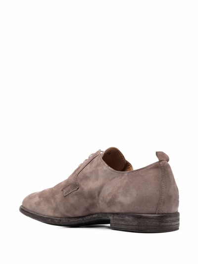 Shop Moma Lace-up Suede Shoes In Grigio