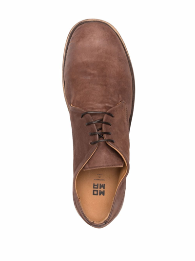 Shop Moma Lace-up Leather Shoes In Brown