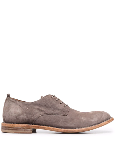 Shop Moma Lace-up Suede Shoes In Neutrals