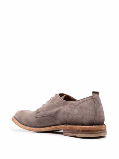 Shop Moma Lace-up Suede Shoes In Neutrals