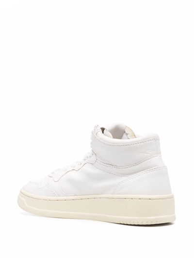 Shop Autry Medalist Logo-patch Lace-up Sneakers In White