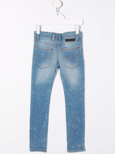 Shop Diesel Mid-rise Skinny Jeans In Blue