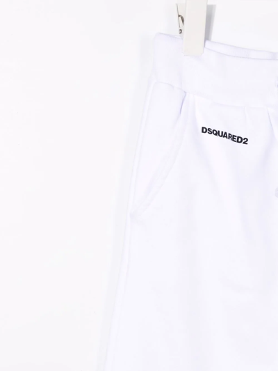 Shop Dsquared2 Logo-print Drawstring Track Pants In White