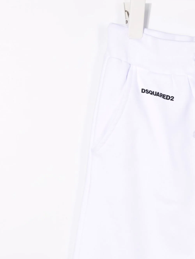 Dsquared2 Logo-print Drawstring Track Pants In White