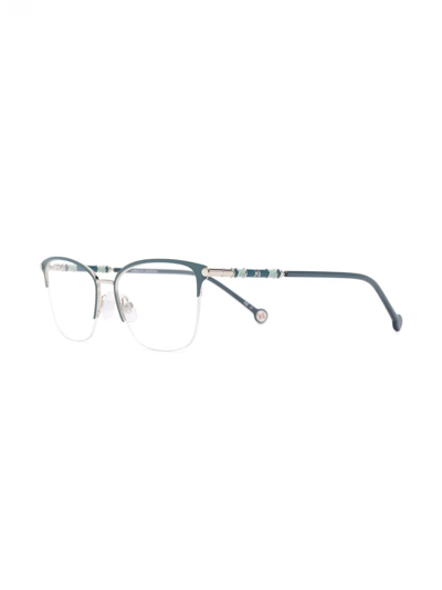 Shop Carolina Herrera Square-frame Glasses In Black