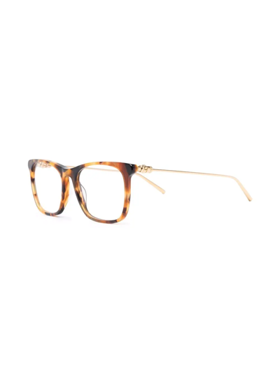 Shop Boucheron Tortoiseshell-effect Optical Glasses In Brown