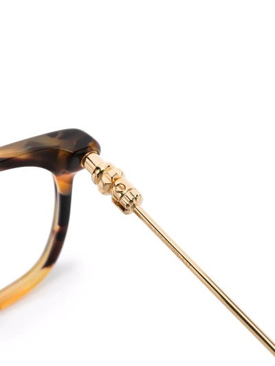 Shop Boucheron Tortoiseshell-effect Optical Glasses In Brown