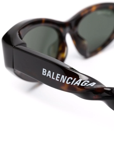 Shop Balenciaga Cat-eye Tortoiseshell Sunglasses In Brown