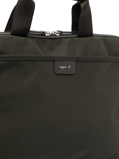 Shop Agnès B. Logo-tag Laptop Bag In Black