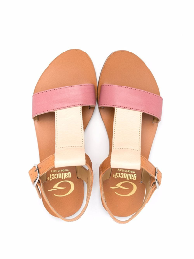 Shop Gallucci Fascia Colour-block Sandals In Neutrals
