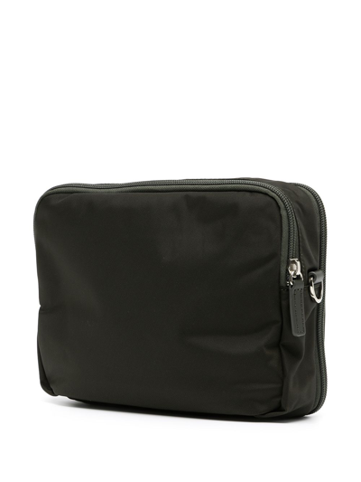 Shop Agnès B. Logo Tag Messenger Bag In Black