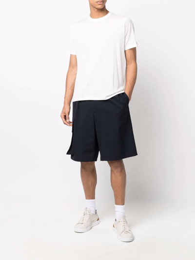 Shop Kiton Short-sleeved Cotton T-shirt In White